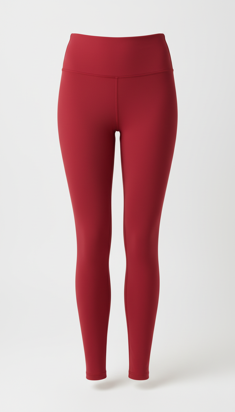 Red High-Rise Compression Leggings