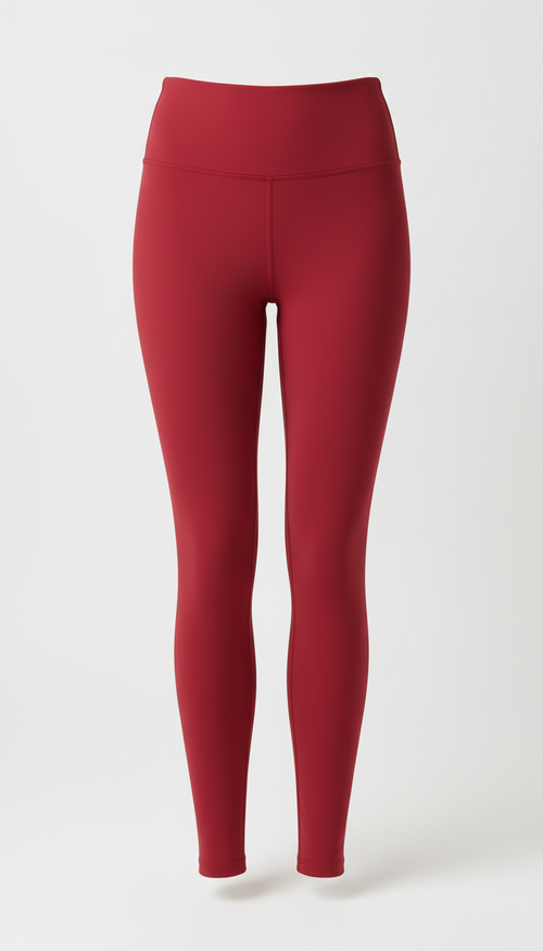 Red High-Rise Compression Leggings