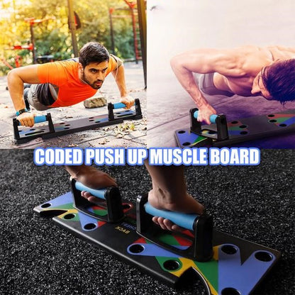 Coded Push Up Board – Color-Guided Chest, Shoulder & Tricep Trainer