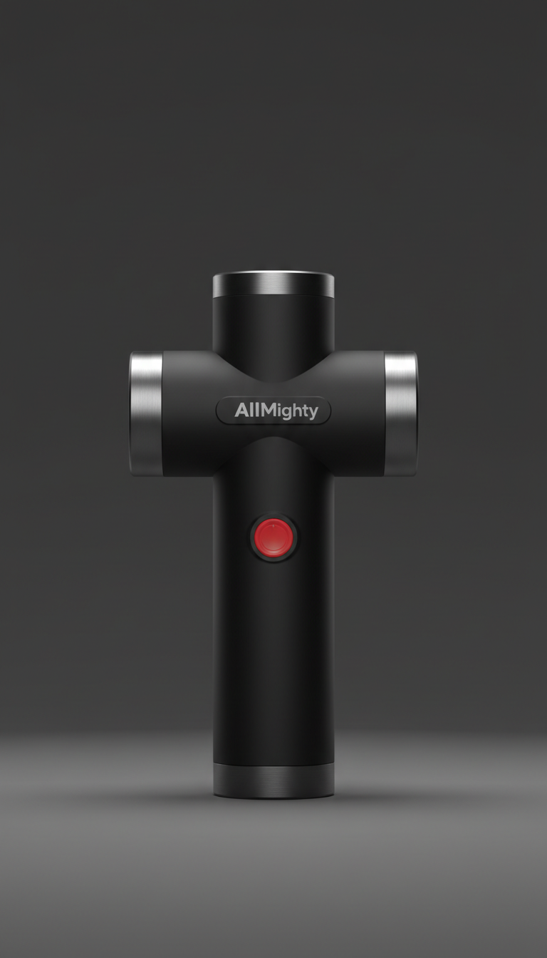 Massage Gun Matte Black Metallic