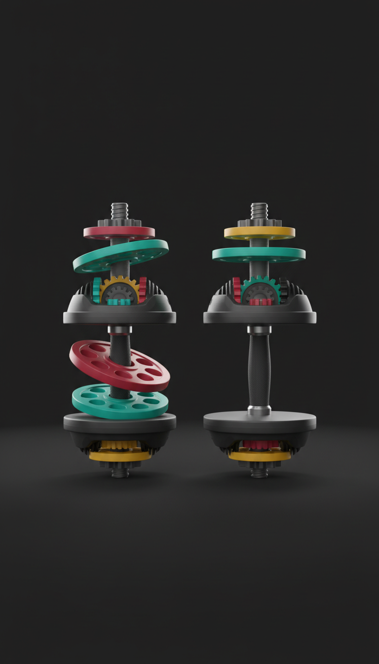 Adjustable Dumbbells Up to 50 lbs