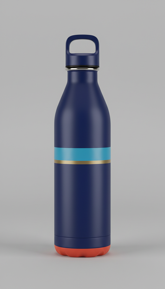 Steel water bottle with bold eagle logo
